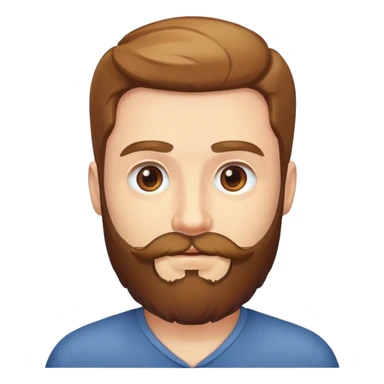 charming portrait of a man with Beard sticker