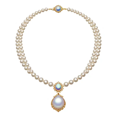 ornate pearl necklace sticker
