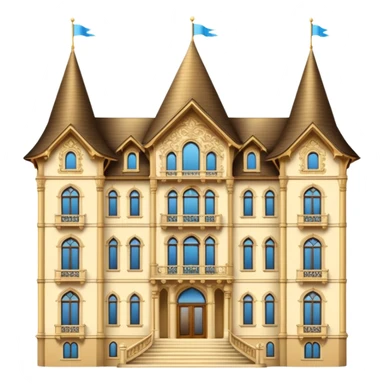 A hotel icon like gstaad palace sticker