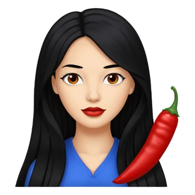 Rozonda Chilli Thomas with long black hair sticker