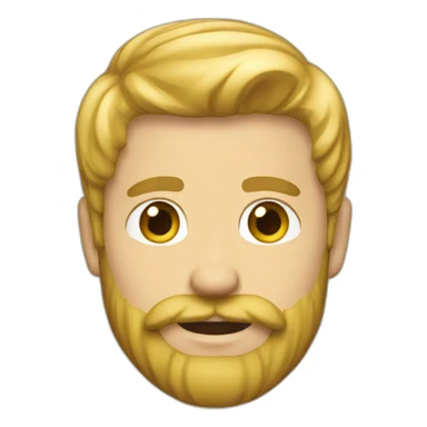 french with a blond hair and beard sticker