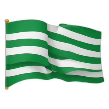The flag of Andalusia with three horizontal stripes. The top and bottom stripe must be green, and the center stripe must be white. sticker
