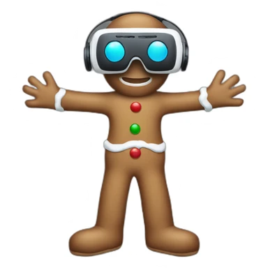 christmas-gingerbread-man-in-vr-headset-full body sticker