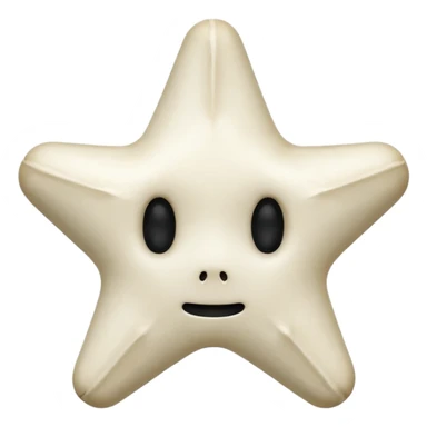 starshape made of bone. no face . no outer ridge. no eyes. no. nose. no mouth. just a star stop rendering a face on it sticker