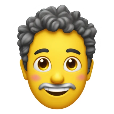 Emoji face with washing peg on nose sticker