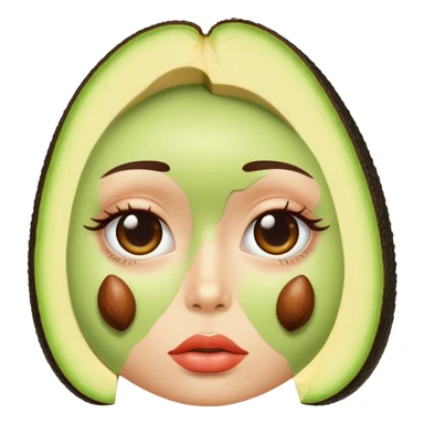 Aguacate con labios sticker