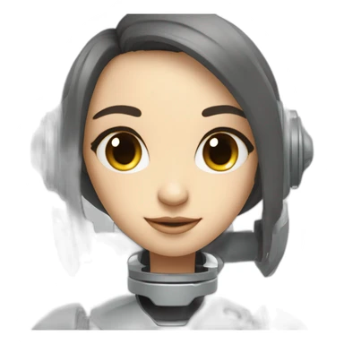 Cute robot girl with real Autonomie sticker