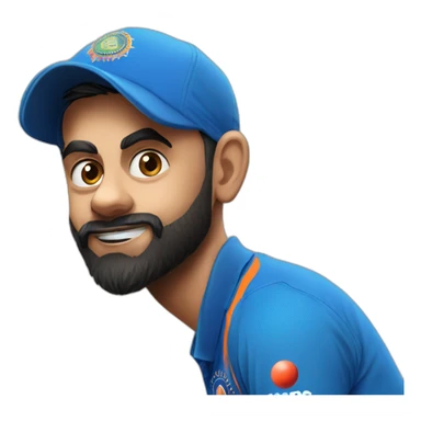 Virat kohli with bat sticker