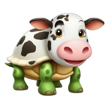 Vache sur une tortue sticker