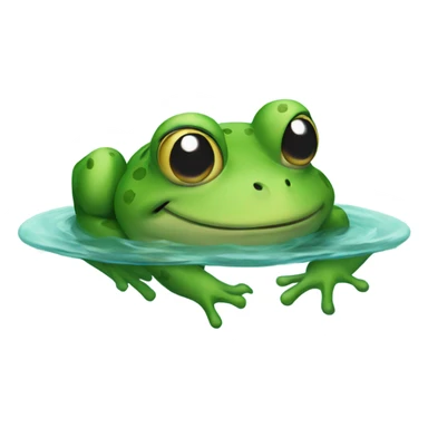 Frog on water sticker