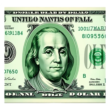 A dollar bill sticker