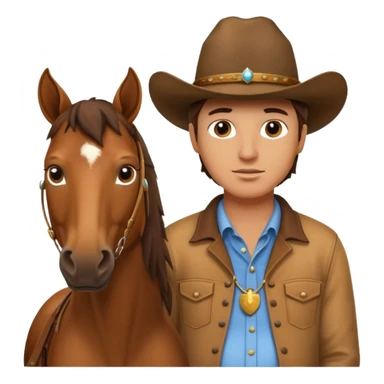 pregnant man with horse sticker