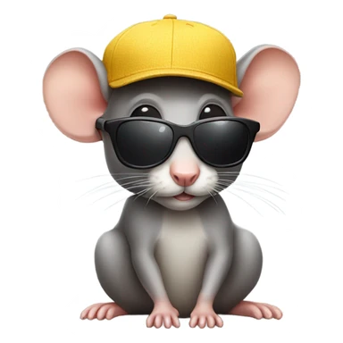 Eine ratte mit sonnenbrille sticker