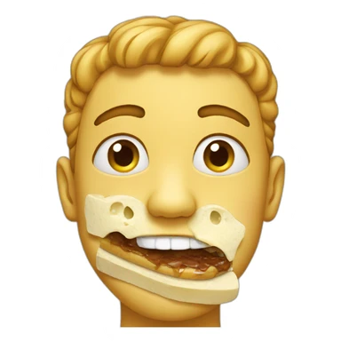 eating-glue-face sticker