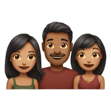 Een trio couple sticker