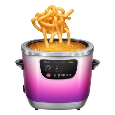 Pink ombre deep fryer with glitter  sticker