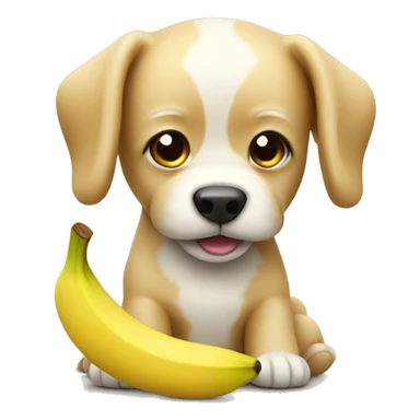 toy dog with banana sticker