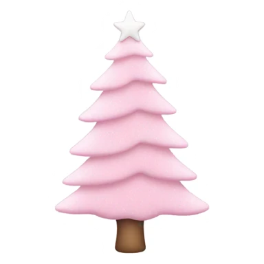 pastel pink christmas tree sticker