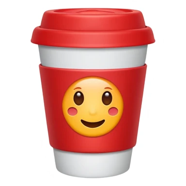 red plastic coffe sticker