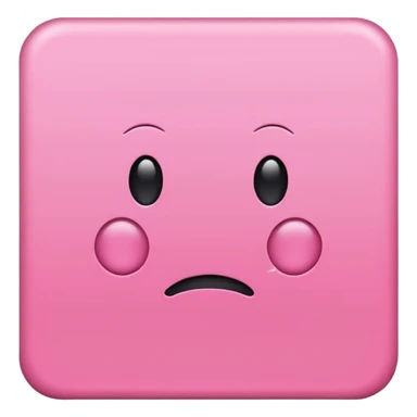 simple pink square paper no face on it sticker