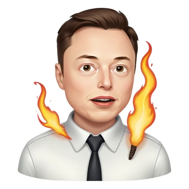 Elon Musk getting whipped sticker
