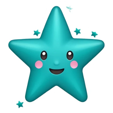 Teal star celebration sticker
