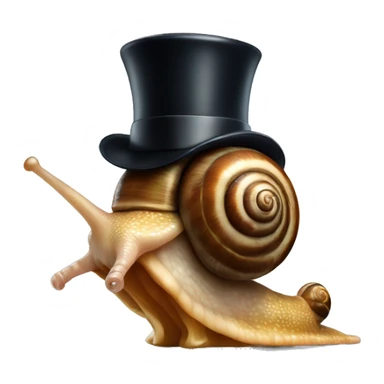 Snail in a top hat sticker