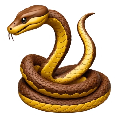 wood carved mini snake sticker