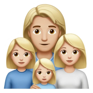 man with brown hair and white skin and woman with blonde hair and white skin couple with 1 kid with blonde hair and white skin sticker