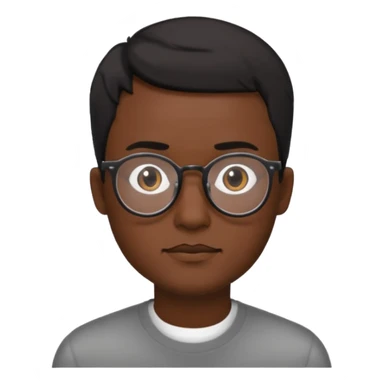 zumbi masculino, óculos fino, cabelo baixo sticker