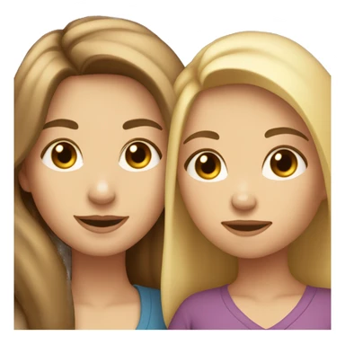 2 moms one long brown hair and one long blonde hair woman with brown haired toddler boy sticker