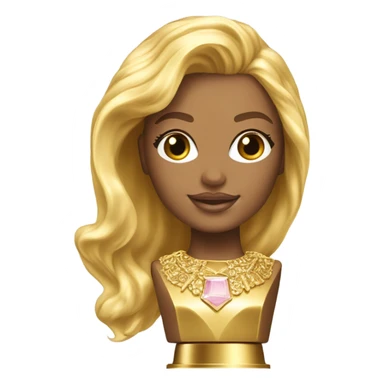 Golden Barbie trophy  sticker