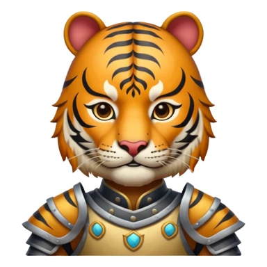 Ancient Chinese tiger warrior with traditional armor sticker