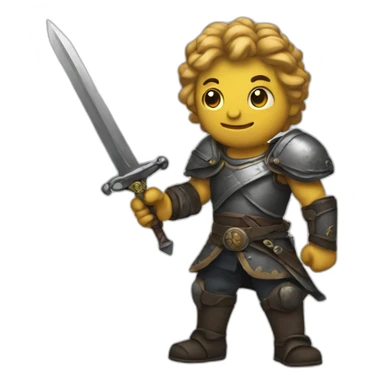 Gats with a sword and an iron hand sticker