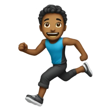 Guy running from a train sticker