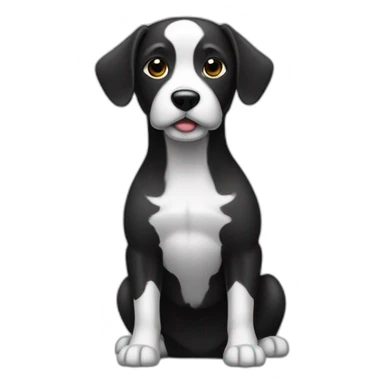 Chien noir et blanc sticker