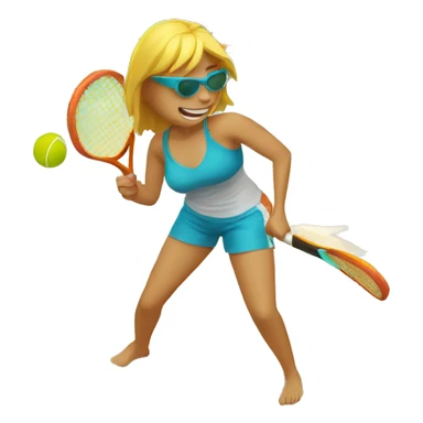 beach tennis sticker