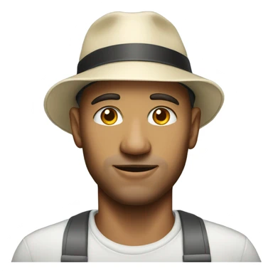 male portrait with hat indoors sticker