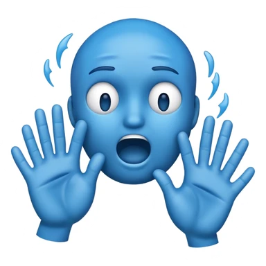 choking emoji with hands reaching out sticker