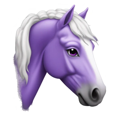 purple heart with white horse sticker