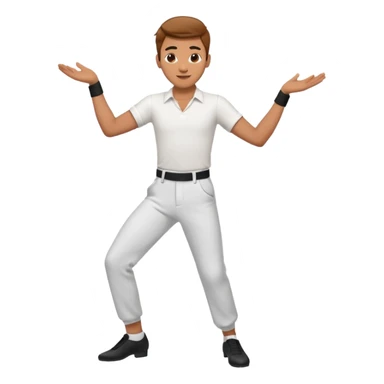 MALE CHOREOGRAPHER DANCING TAP WITH PANTS AND SHIRT sticker