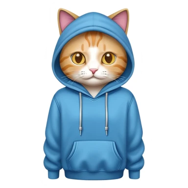 Cat with a hoodie sticker