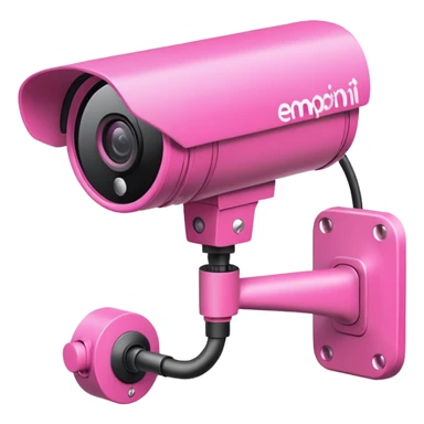 Security Camera pink with graffity sticker