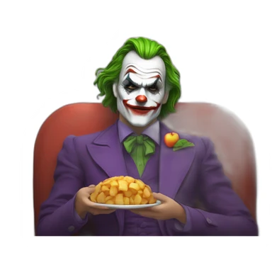 Le Joker en train de dormir et de manger une pomme sticker