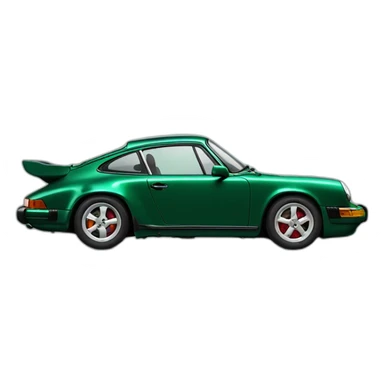 dark green Porsche 911 sticker