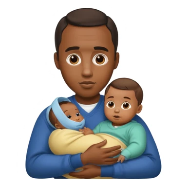 Diddy holding a baby sticker