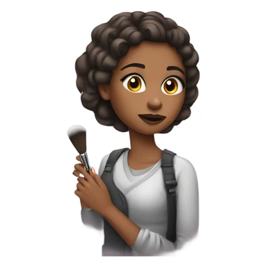 girl doing make up sticker