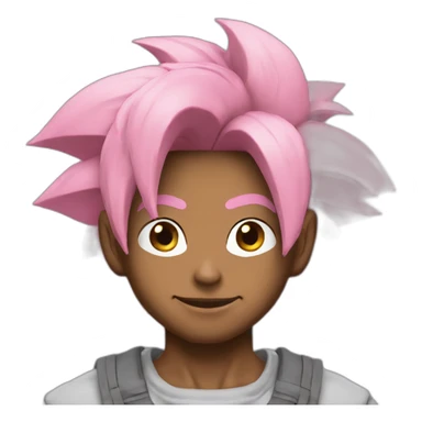 Black goku rosé sticker