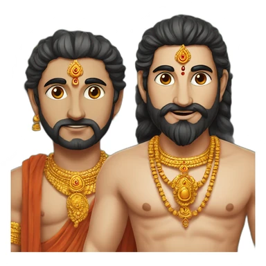 lord rama and raavana friends sticker