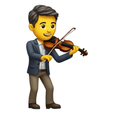 architect playing a violin sticker